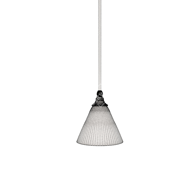 Elegant Ratchford Cone Pendant 3D model image 2