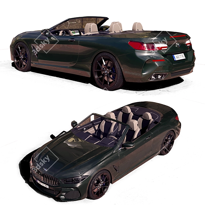 BMW M850i Convertible: Premium, Detailed Model 3D model image 4