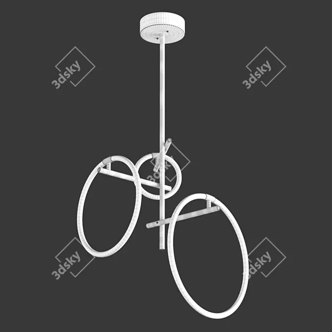 Elegant Ring Pendant Lamp 3D model image 2