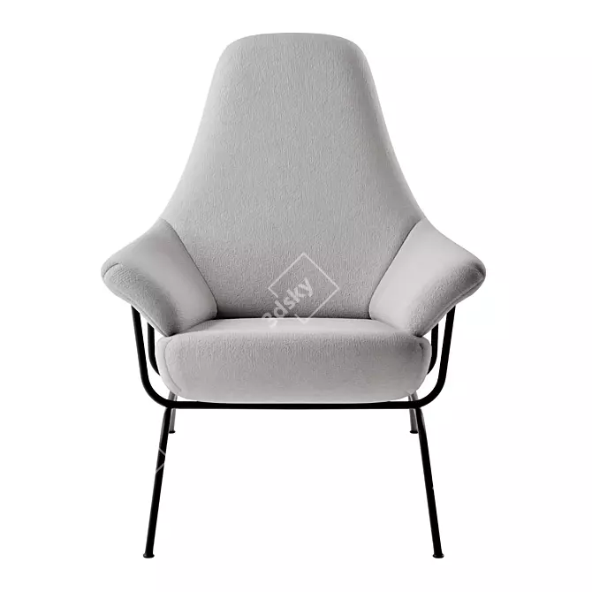 Hai Lounge Chair: Sleek Comfort 3D model image 2