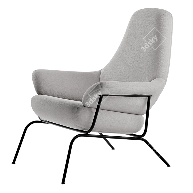 Hai Lounge Chair: Sleek Comfort 3D model image 3