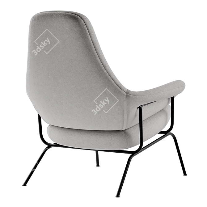 Hai Lounge Chair: Sleek Comfort 3D model image 4