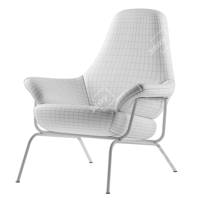 Hai Lounge Chair: Sleek Comfort 3D model image 5