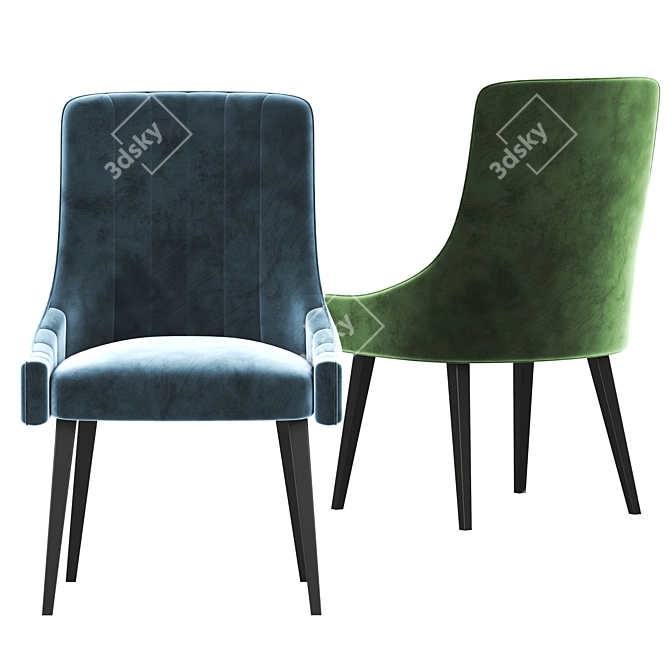 Elegant Juliette Dining Chair 3D model image 2