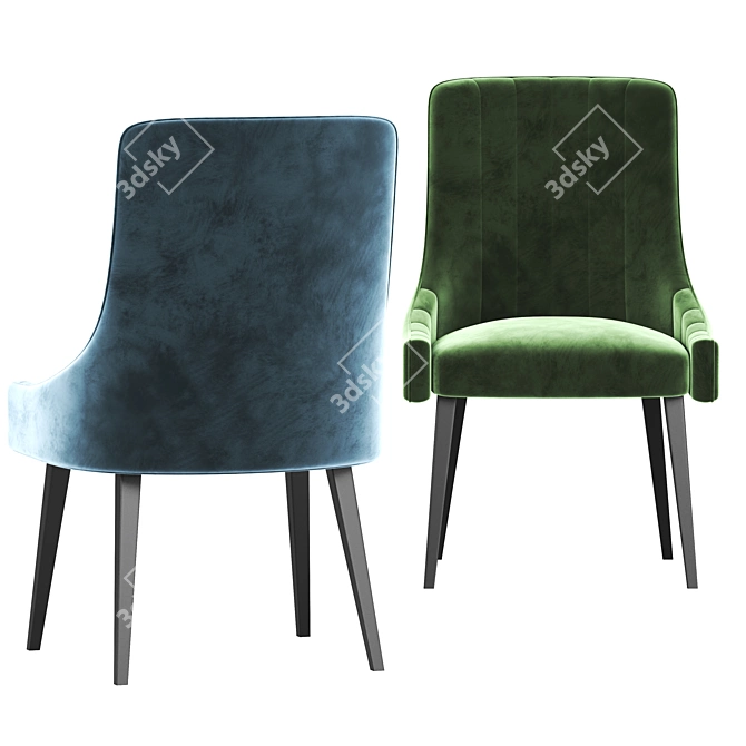 Elegant Juliette Dining Chair 3D model image 3