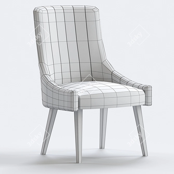 Elegant Juliette Dining Chair 3D model image 4