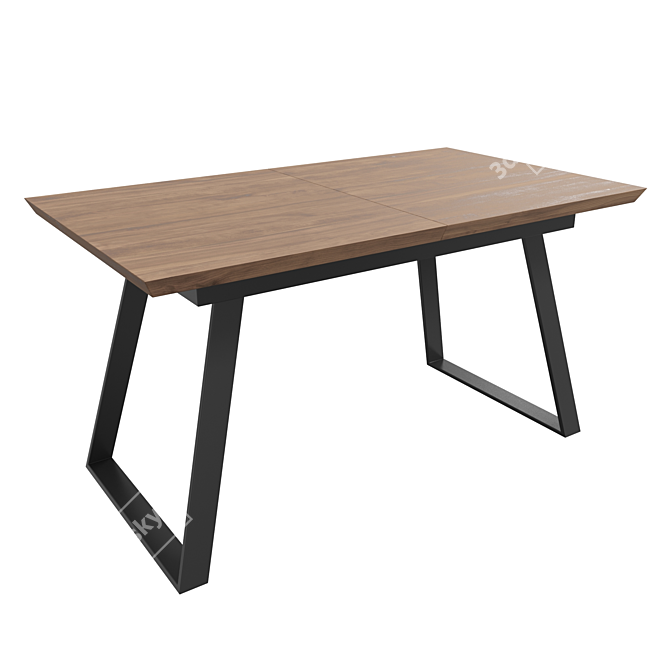 Modern Folding Table Maryland 120-160 3D model image 1