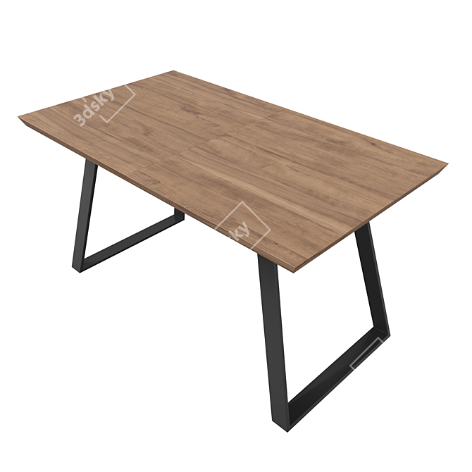 Modern Folding Table Maryland 120-160 3D model image 2