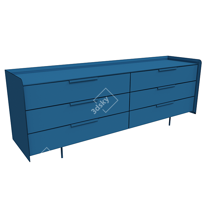 Elegant Elias Dresser: Stylish Storage Solution 3D model image 4