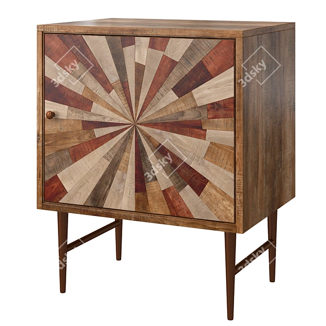 Modern Dorvale Chest of Drawers 3D model image 1