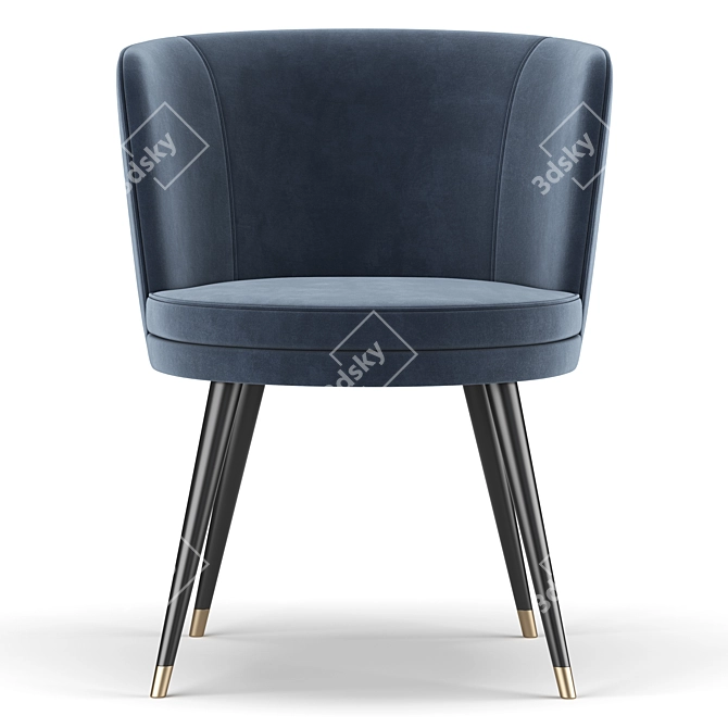 Elegant Greige Dining Chair 3D model image 3