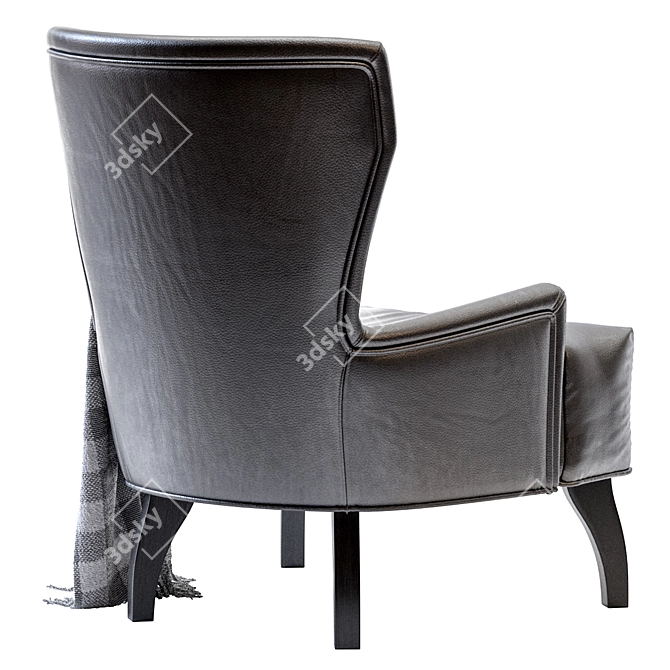 Kano Leather Armchair: Stylish Comfort for Your Home 3D model image 3