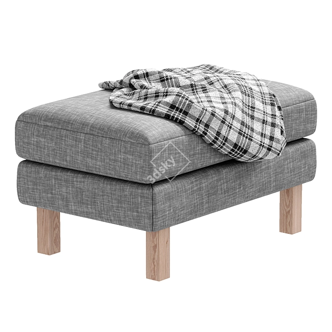 Stylish Karlstad Pouf: Modern Comfort by Ikea 3D model image 1