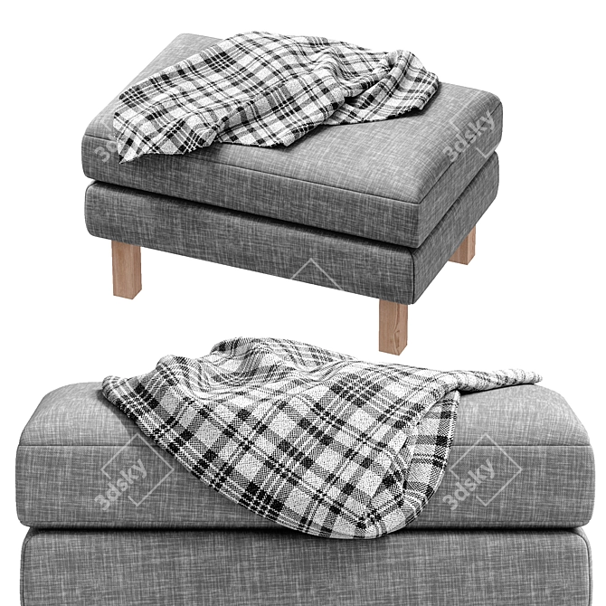 Stylish Karlstad Pouf: Modern Comfort by Ikea 3D model image 2