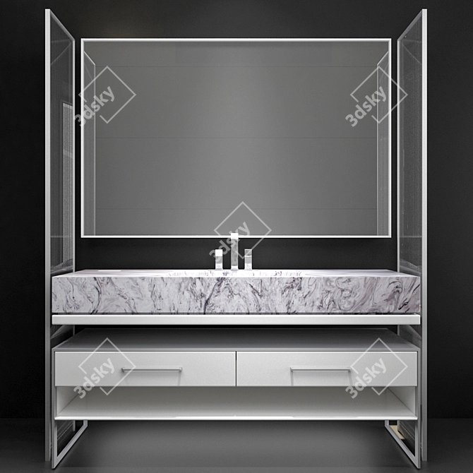 Modern JC Bathroom Furniture 3D model image 1