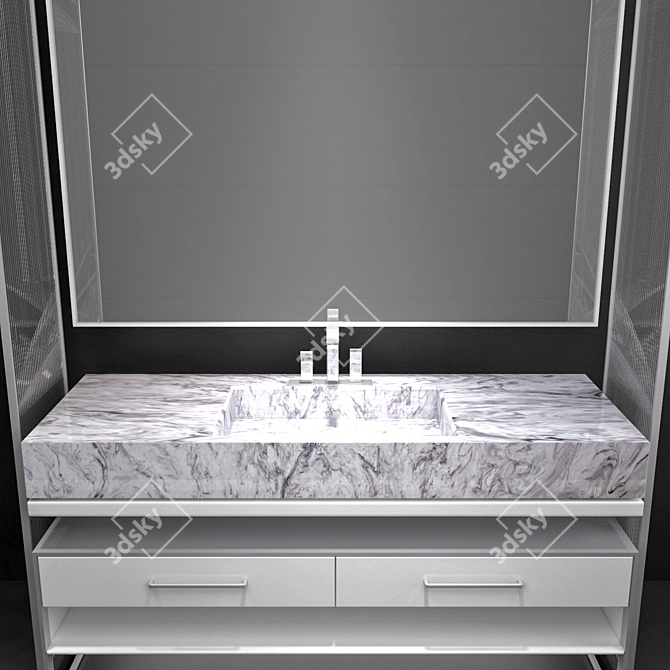 Modern JC Bathroom Furniture 3D model image 2
