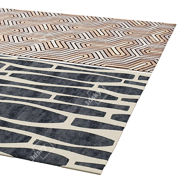 Title: Vibrant Polys Vets Rug 212 3D model image 2