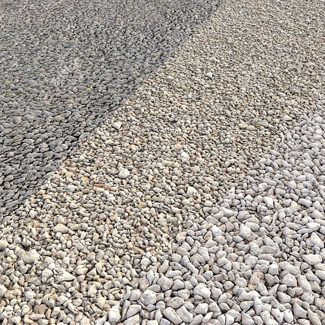 Premium Gravel Set: High-Quality Textures & Multiple Options 3D model image 1