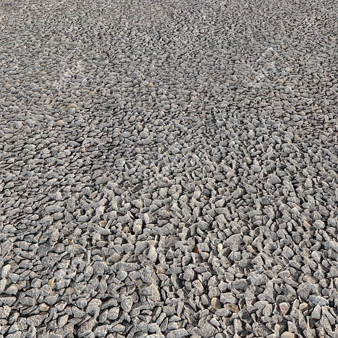 Premium Gravel Set: High-Quality Textures & Multiple Options 3D model image 5