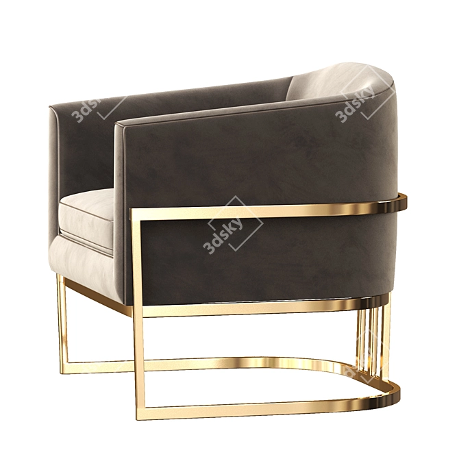 Ambrosia Sleek Smoke Tub Chair 3D model image 3