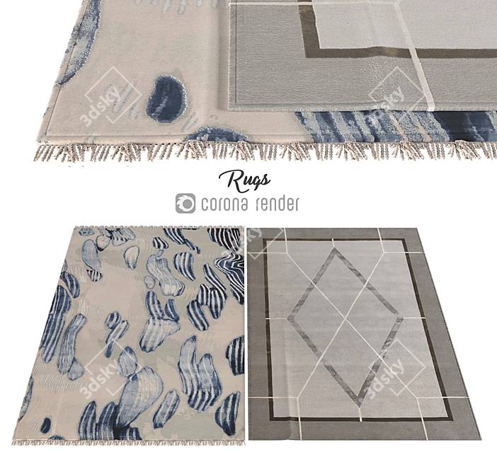 Luxury Velvet Carpets 3D model image 1