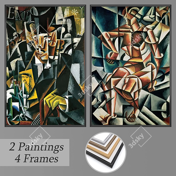 Versatile Set of Wall Paintings 3D model image 1