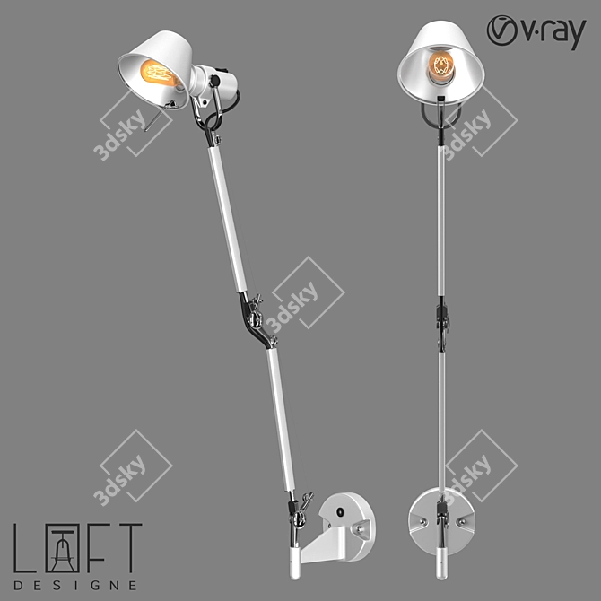 Modern Metal Wall Lamp, LoftDesigne 5503 3D model image 1