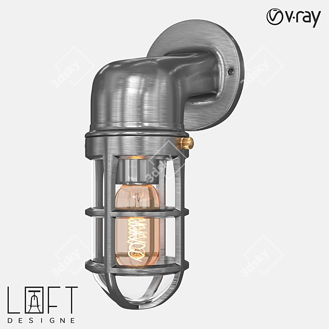 LoftDesigne 5507 Glass Wall Lamp 3D model image 1