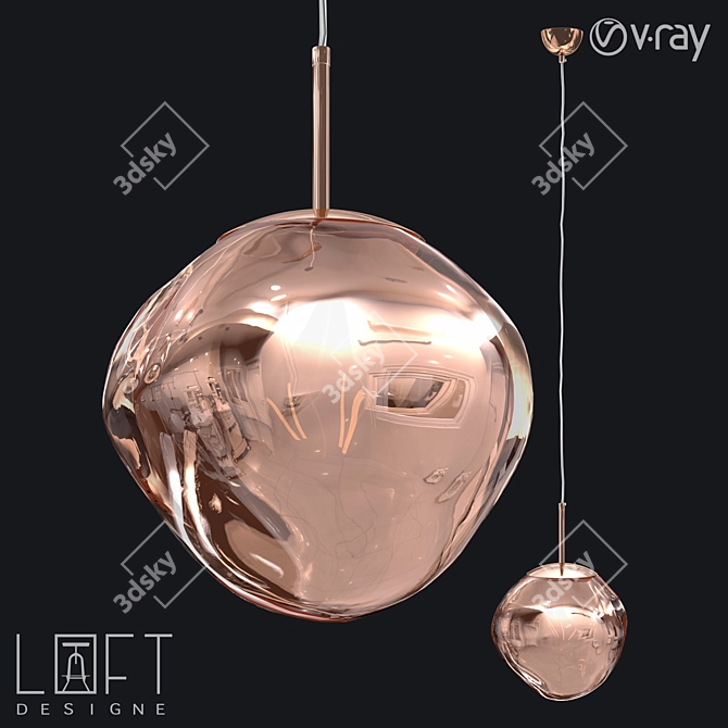 Industrial Pendant Light | LoftDesigne 7965 Model 3D model image 1