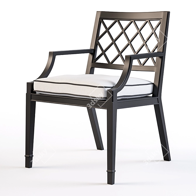 Elegant Outdoor Paladium Chair - Stylish Comfort for Your Space 3D model image 1