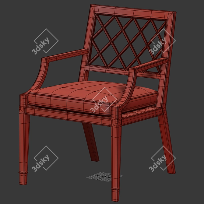 Elegant Outdoor Paladium Chair - Stylish Comfort for Your Space 3D model image 5