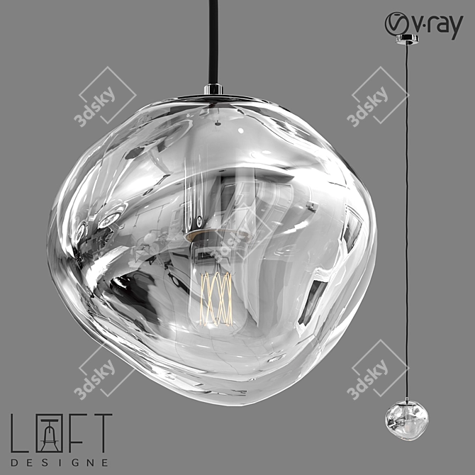 Modern Pendant Light LoftDesigne 8956 3D model image 1