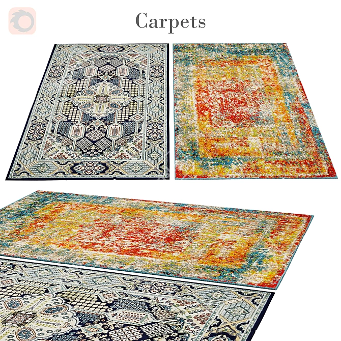 Polys: 3 888, Vets: 4 004 - Extra Durable Rug 3D model image 1