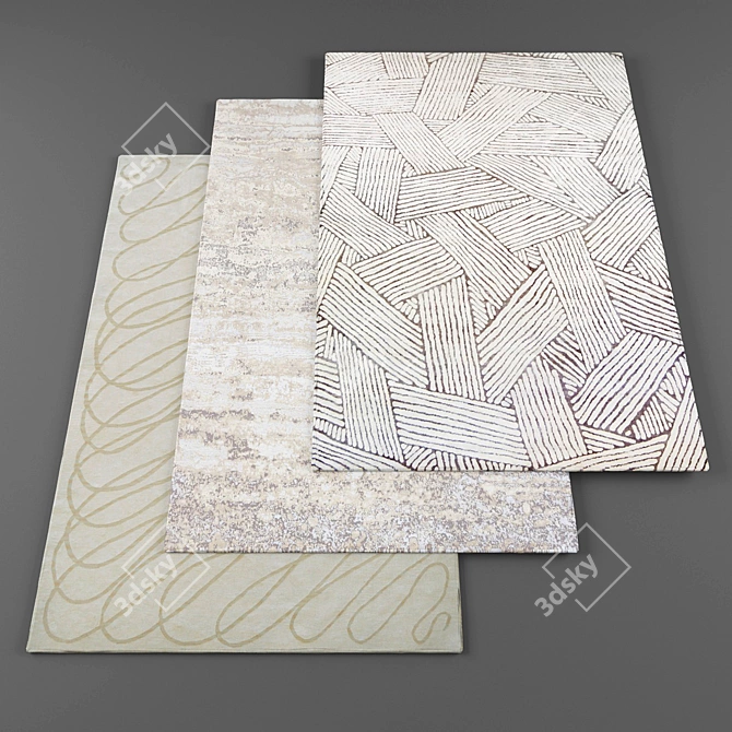 High Resolution Rugs Set 3D model image 1