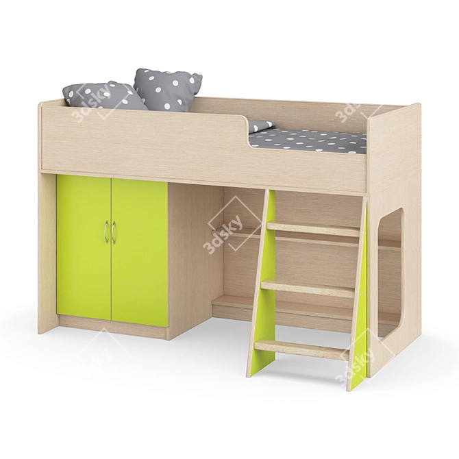 Modular Kids Bed | Legenda K34 3D model image 2