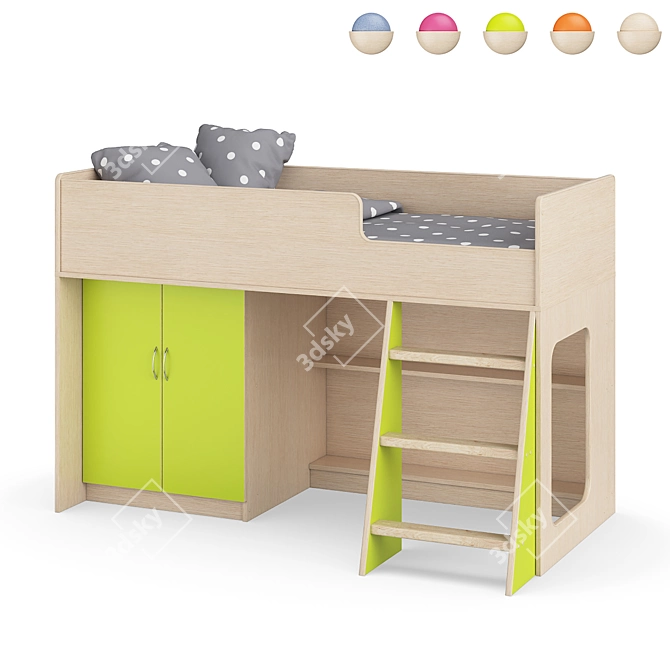 Modular Kids Bed | Legenda K34 3D model image 6