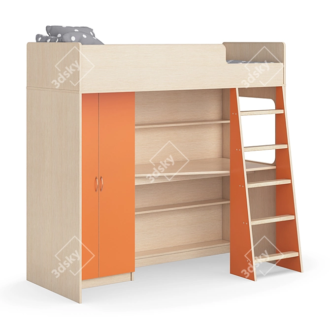 Legenda K37 Kids Modular Loft Bed 3D model image 1