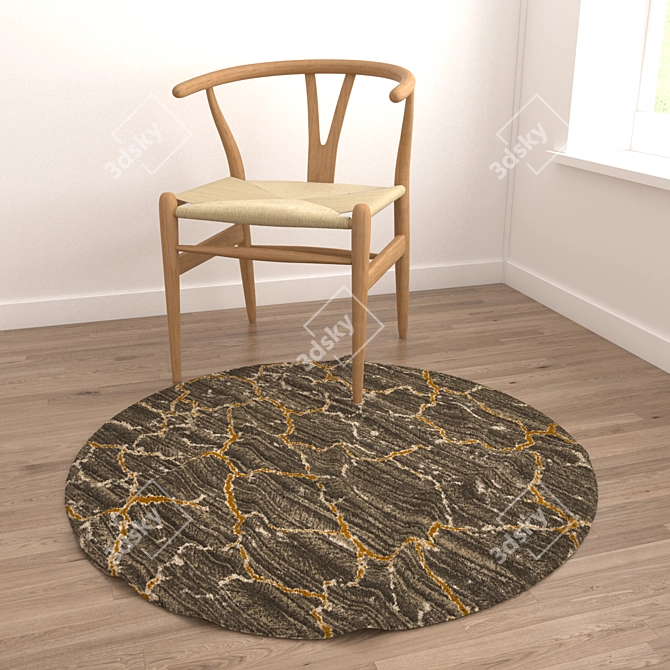 Round Carpets Set: Versatile 3D Rug Collection 3D model image 4