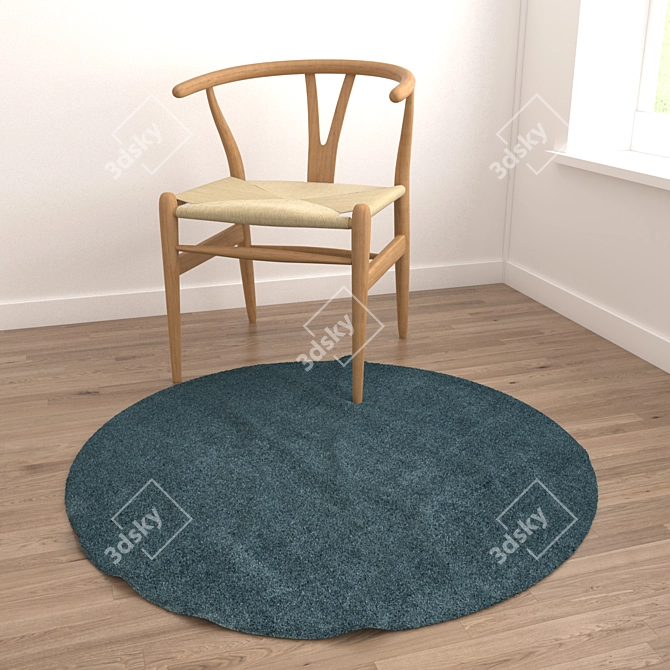 Round Carpets Set - Variety and Realism 3D model image 4