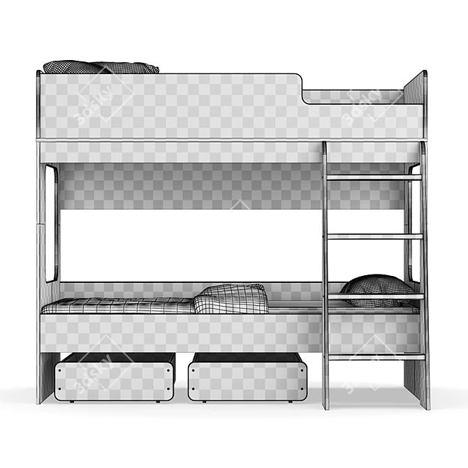 Legenda K38 Modular Children's Bed 3D model image 4