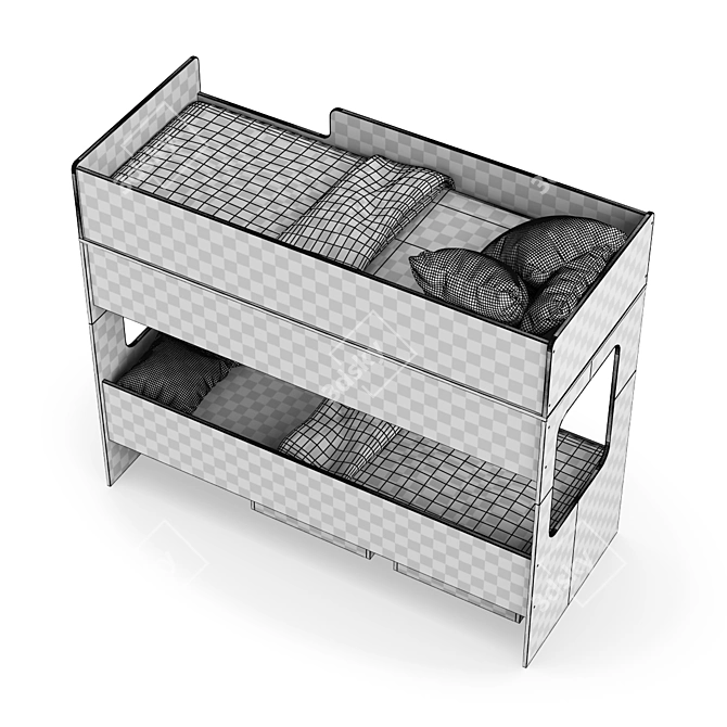 Legenda K38 Modular Children's Bed 3D model image 5