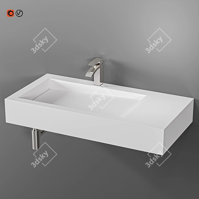 Sleek Custom DuPont Basin 3D model image 4