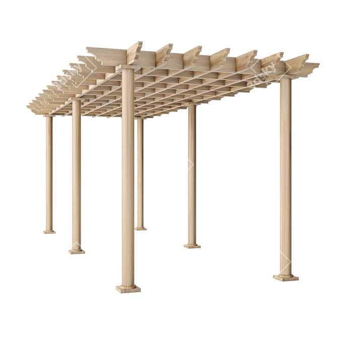 Modern Pergola PB: Sleek Design, Impressive Size 3D model image 2