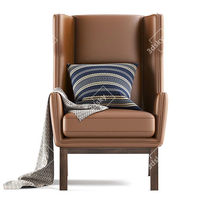 Ryder Leather Chair: Elegant Comfort for your Space 3D model image 2