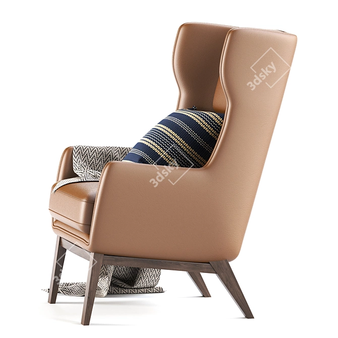 Ryder Leather Chair: Elegant Comfort for your Space 3D model image 3