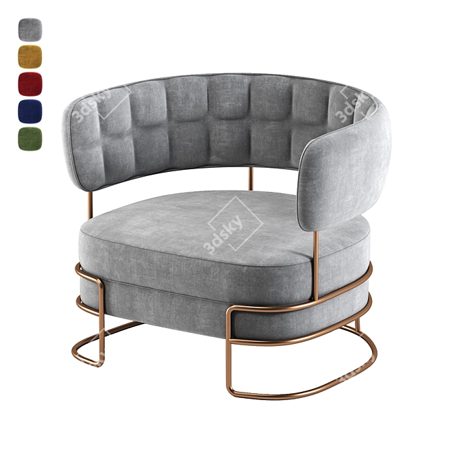 Elegant Madison Armchair: Stylish Comfort for Any Space 3D model image 1