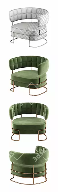 Elegant Madison Armchair: Stylish Comfort for Any Space 3D model image 5