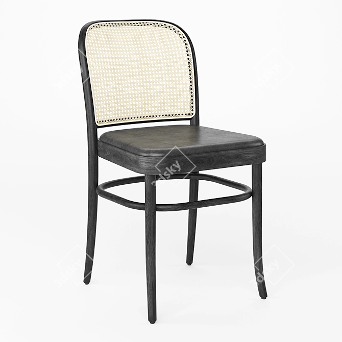 Vintage Hoffmann Chair No. 811 3D model image 1