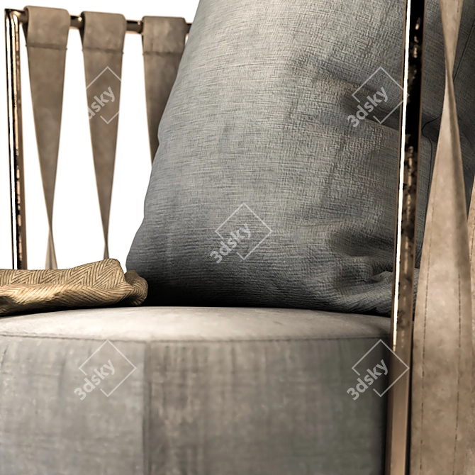 Elegant Armchair with Vray Rendering 3D model image 3