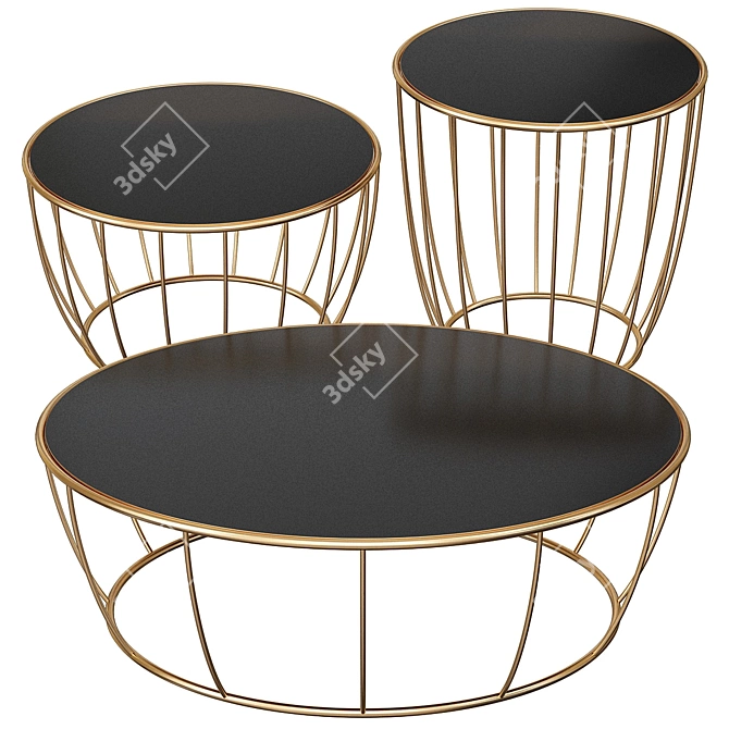 Modern Amburgo Coffee Table 3D model image 1